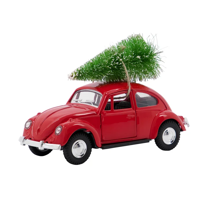 Xmas Cars House Doctor Decoratieve auto van in de kleur rood