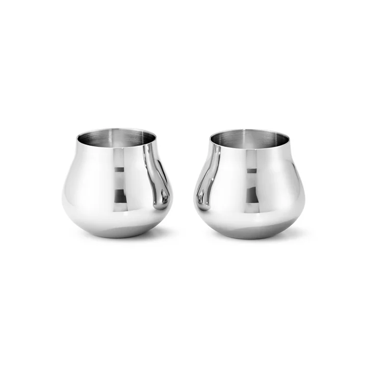 Sky Borrelglaasje 8 cl van Georg Jensen in roestvrij staal (set van 2)