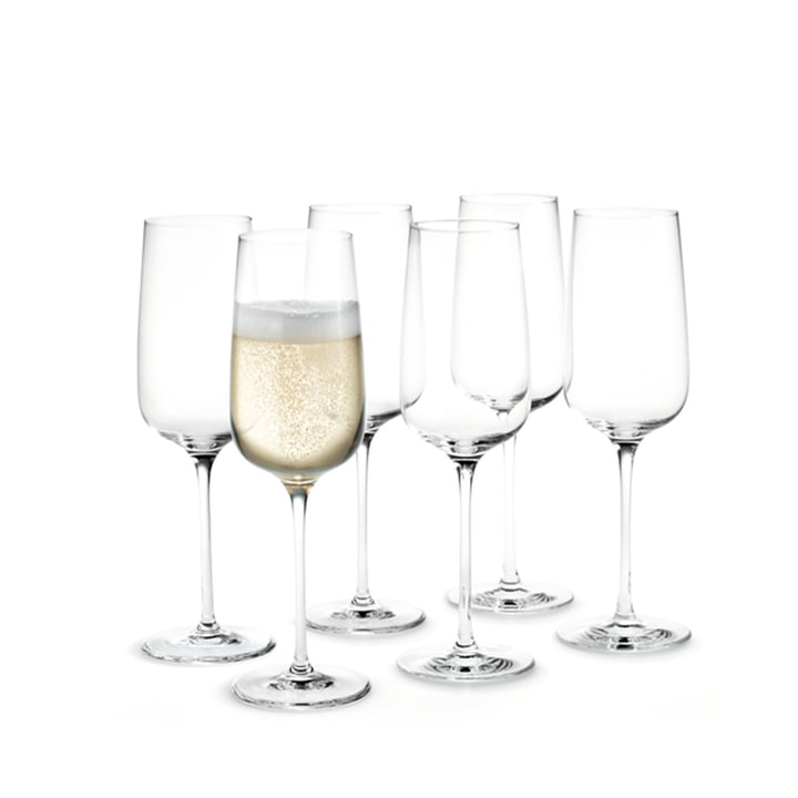 Bouquet Champagneglas 29 cl van Holmegaard in helder (set van 6)