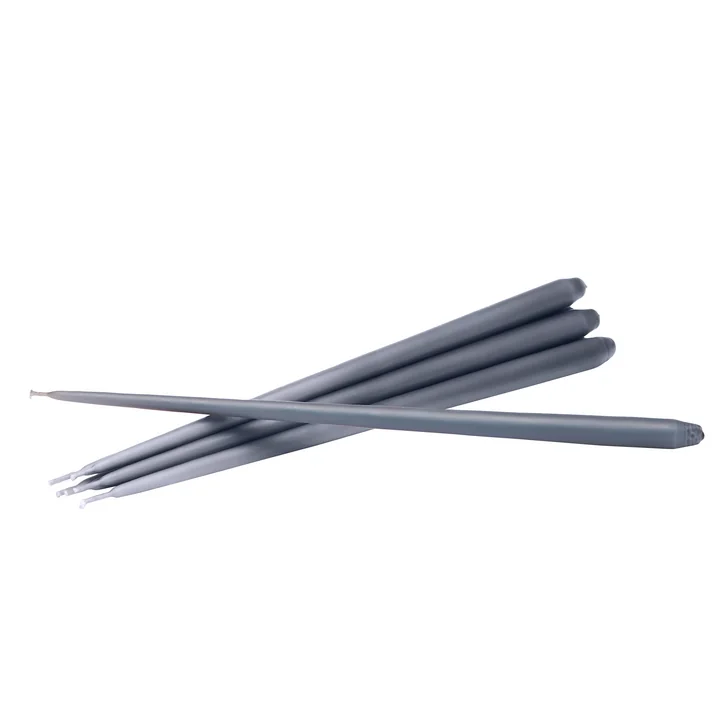 Kaarsen by Ester & Erik (set van 6) van Stoff Nagel in donkergrijs