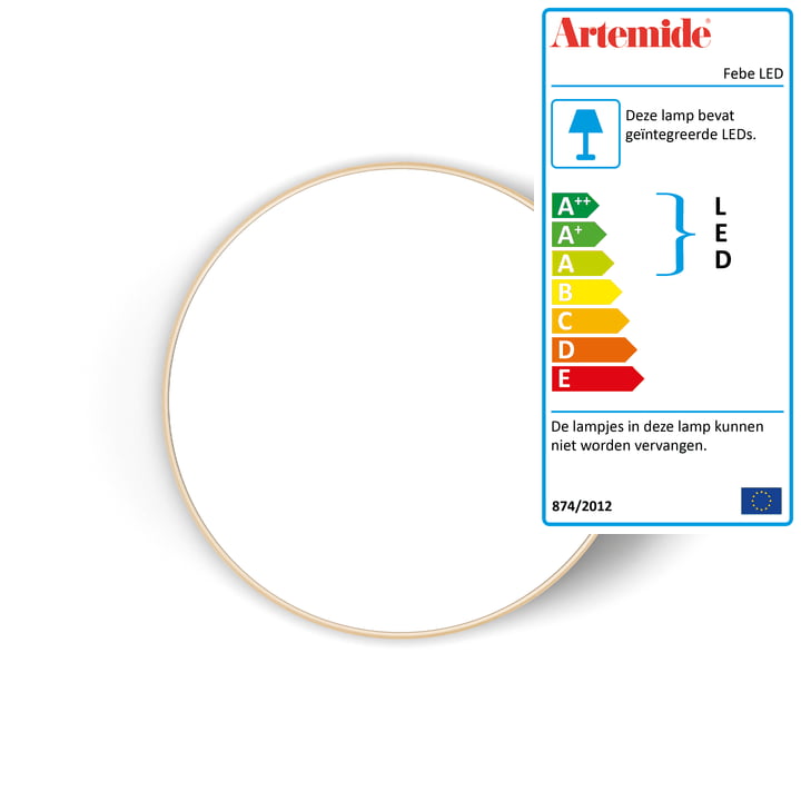 Artemide - Febe LED wand- en plafondlamp, Ø 61 cm, wit