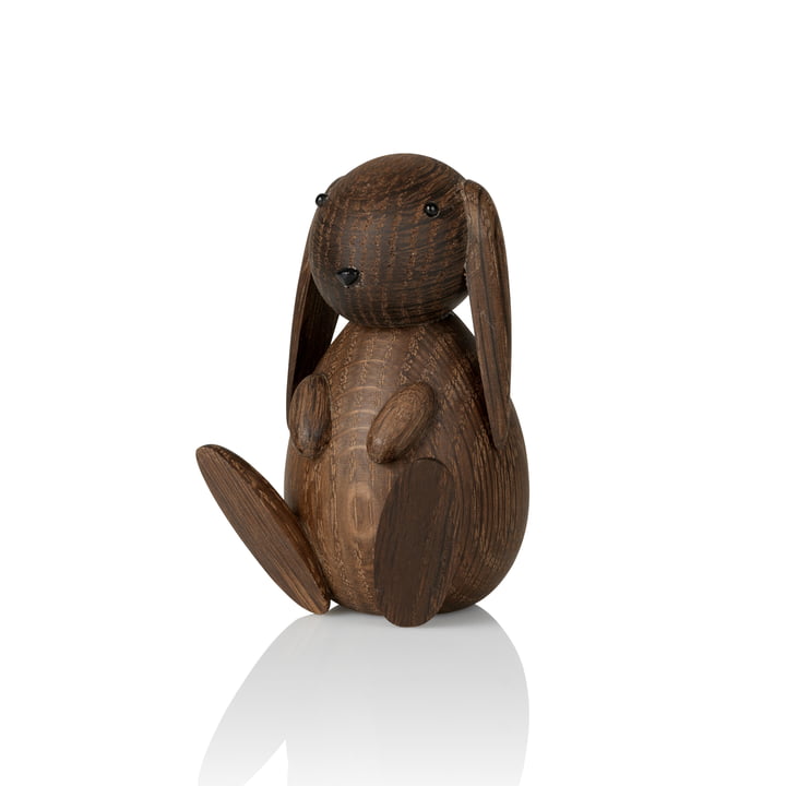 Bunny Houten figuur H 8,5 cm van Lucie Kaas in gerookt eiken