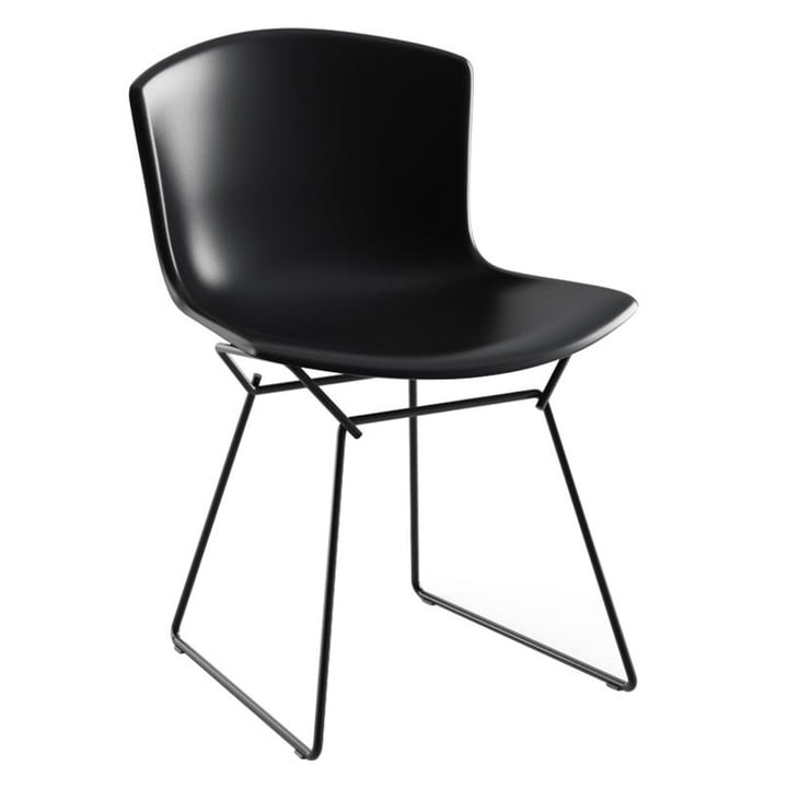 Knoll - Bertoia Kunststof bijzetstoel, zwart