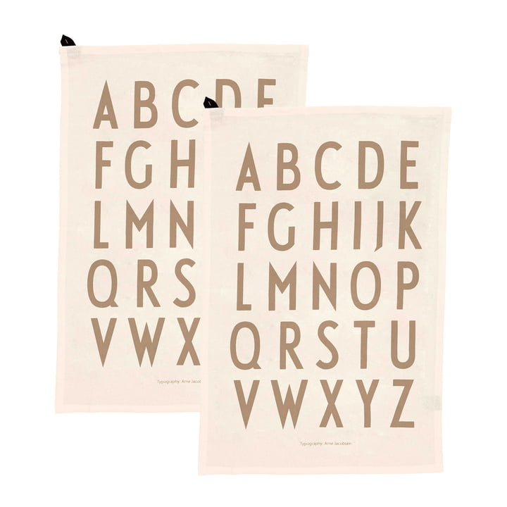 Classic Theedoek (set van 2) van Design Letters in gebroken wit