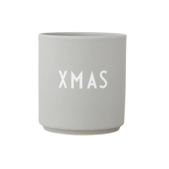 AJ Favourite Porseleinen mok van Design Letters X-Mas in / koel grijs