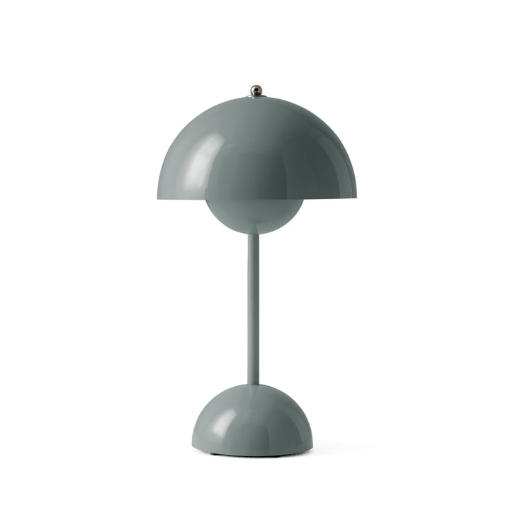 Flowerpot Oplaadbare tafellamp LED VP9 van & Tradition in de kleur steenblauw
