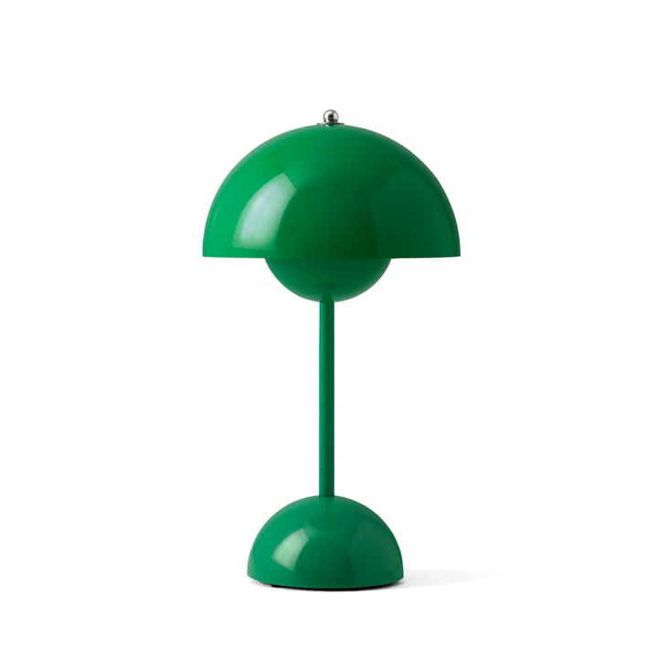 Flowerpot Oplaadbare tafellamp LED VP9 van & Tradition in de kleur signaalgroen