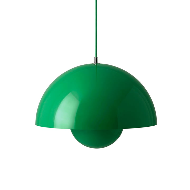 FlowerPot Hanglamp VP7 van & Tradition in het kleurensignaal groen