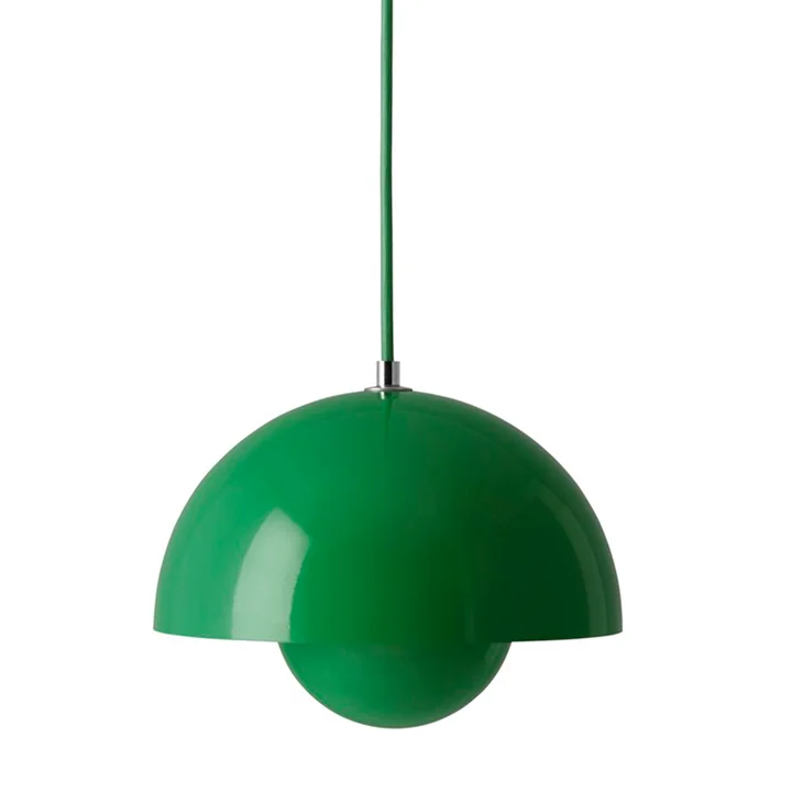 FlowerPot VP1 Hanglamp van & Tradition in de kleur signaalgroen