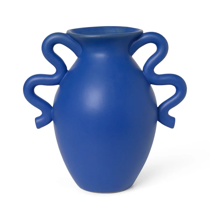 Ferm Living - Verso Bloemenvaas, h 27 cm, blauw