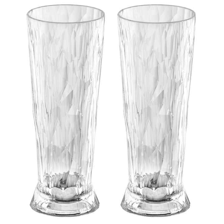 Club Nr. 11 tarwebierglas 0,5 l van Koziol in de versie crystal clear