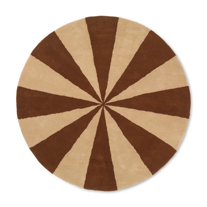 Arch Getuft tapijt van Ferm Living in het dessin baksteenrood / off-white