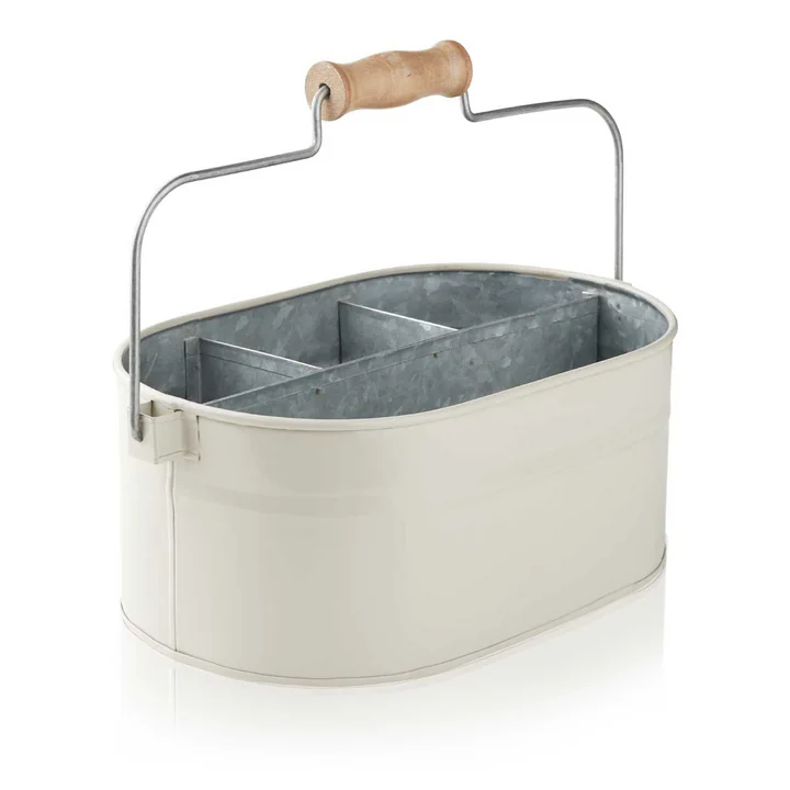 Utensils container, 30 x 19 x 13 cm van Humdakin in beige