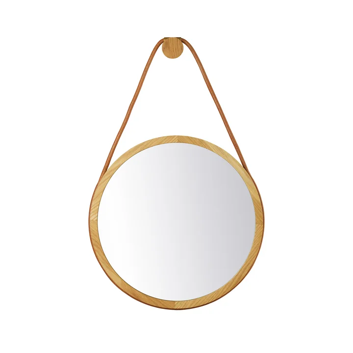 I3 Mossø Spiegel Ø 40 cm van FDB Møbler in eik