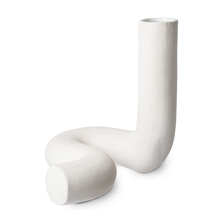 Objects Twisted Vaas van HKliving in de kleur matt white