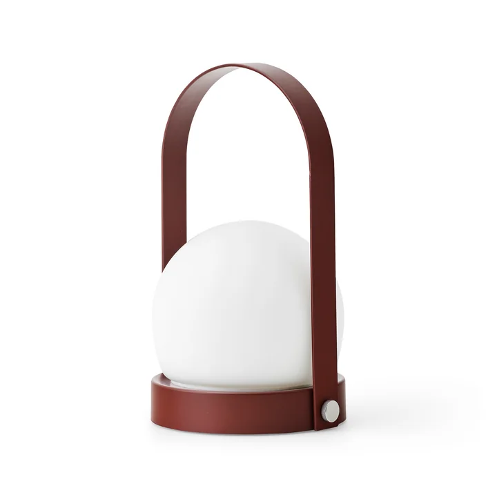 Carrie Batterij tafellamp, burned red door Audo