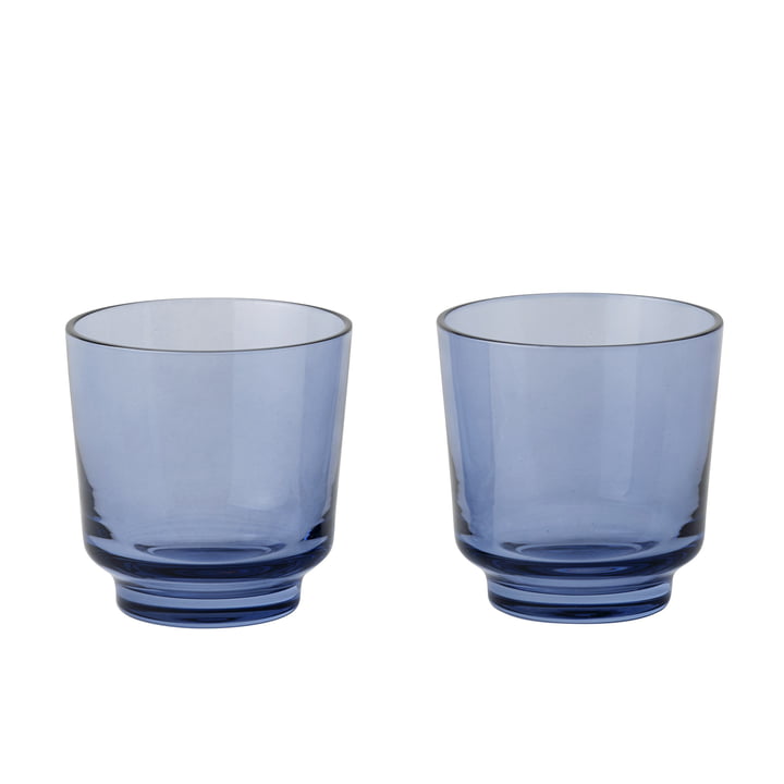 Raise Drinkglas in de kleur indigo in een set van 2