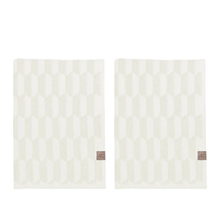 Geo Gastendoek 35 x 55 cm van Mette Ditmer in off-white (set van 2)