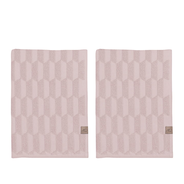 Geo Gastendoek 35 x 55 cm van Mette Ditmer in roze (set van 2)