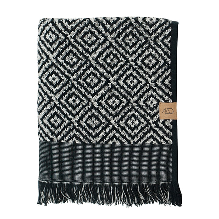 Morocco Badhanddoek 70 x 140 cm van Mette Ditmer in zwart / wit