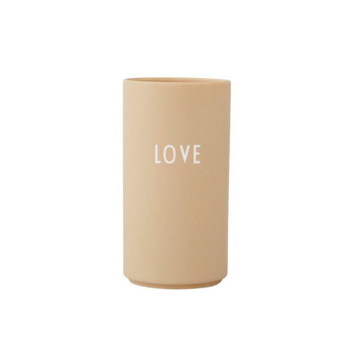 AJ Favourite Porseleinen vaas Medium Love by Design Letters in beige