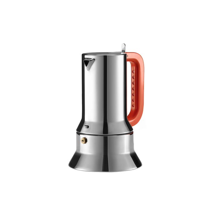 9090 manico forato Espressomachine inductie 15 cl van Alessi in oranje / roestvrij staal