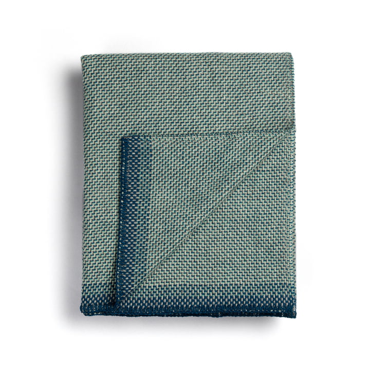 Una Wollen deken 200 x 150 cm van Røros Tweed in blauw