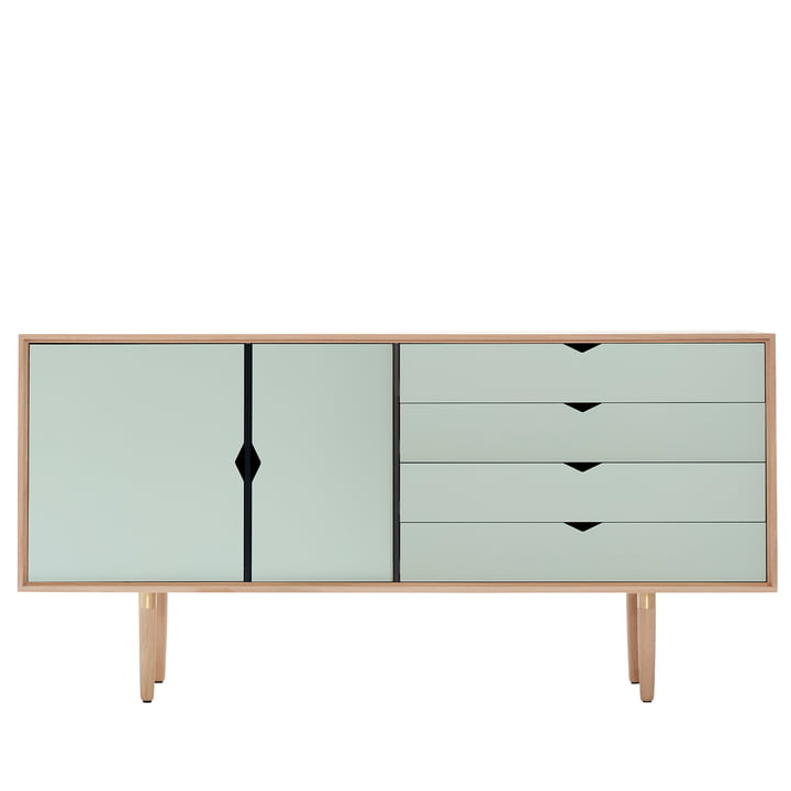 S6 Dressoir van Andersen Furniture in gezeept eiken / fronten ocean grey
