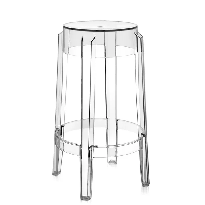 Charles Ghost Barkruk van Kartell , H 65 cm in kristalhelder