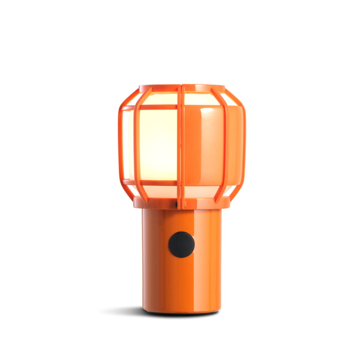 Chispa Outdoor LED-tafellamp op batterijen, Ø 10 cm van marset in oranje
