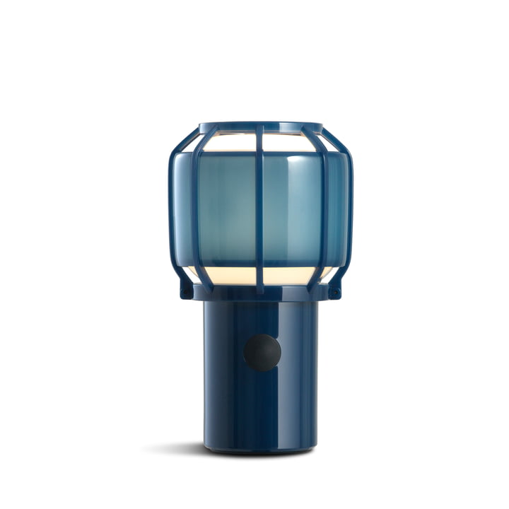 Chispa Outdoor LED-tafellamp op batterijen, Ø 10 cm van marset in blauw