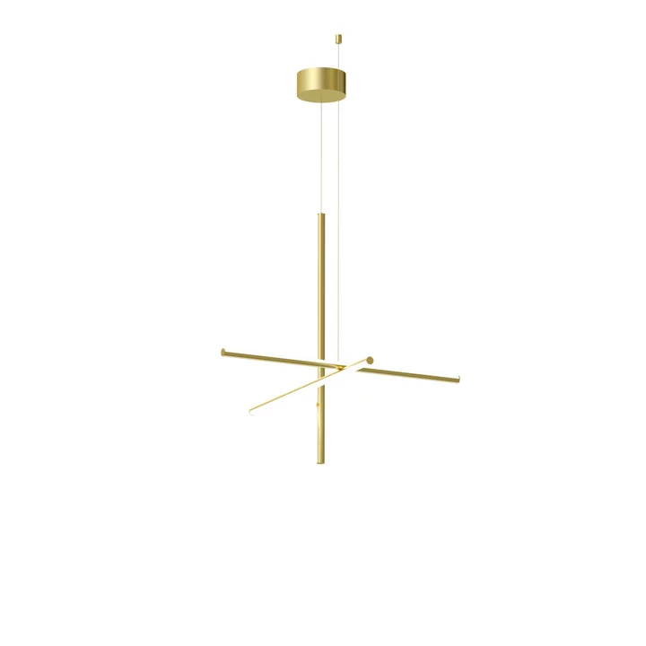 Coordinates S1 LED pendelarmatuur, champagne geanodiseerd door Flos