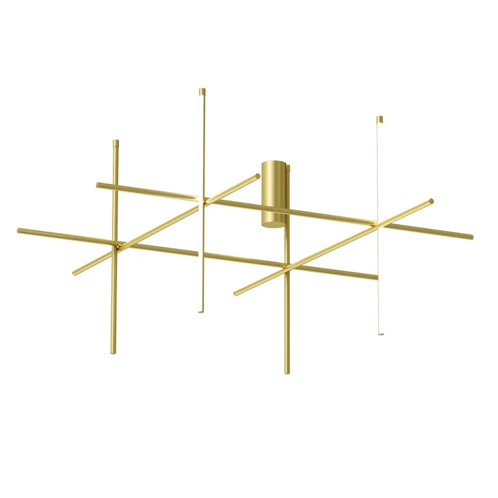 Coordinates C4 LED pendelarmatuur, champagne geanodiseerd door Flos