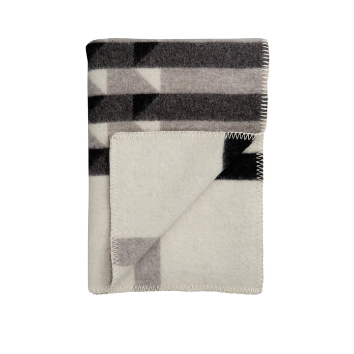Kvam Wollen deken 200 x 135 cm van Røros Tweed in grijs