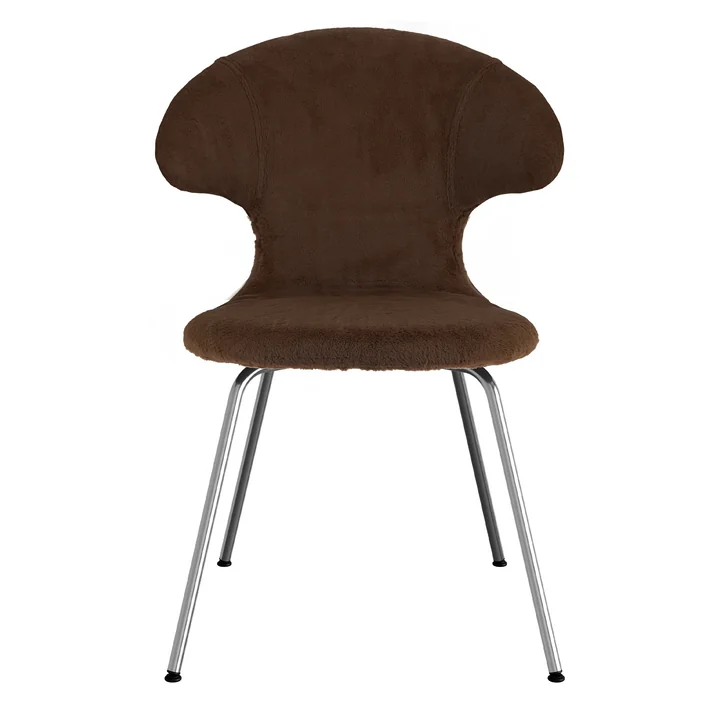 Time Flies Stoel van Umage in chroom / Teddy bruin / Teddy bruin