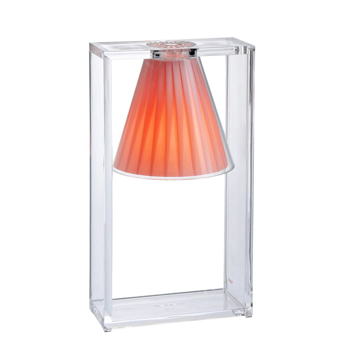 Licht-Lucht tafellamp, kristalhelder / roze van Kartell