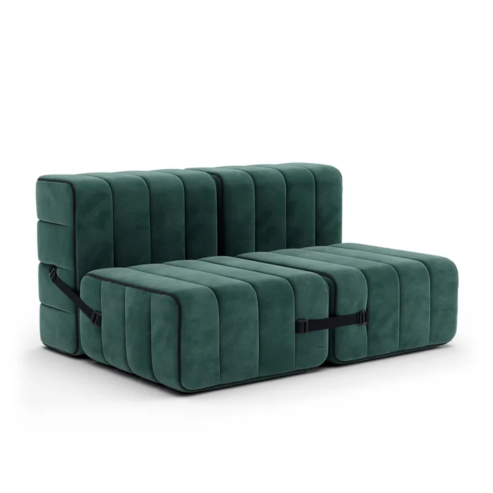 Curt Ambivalenz Sofa set 4 uit in serpentine / groen (Barcelona - V3347 / 39)