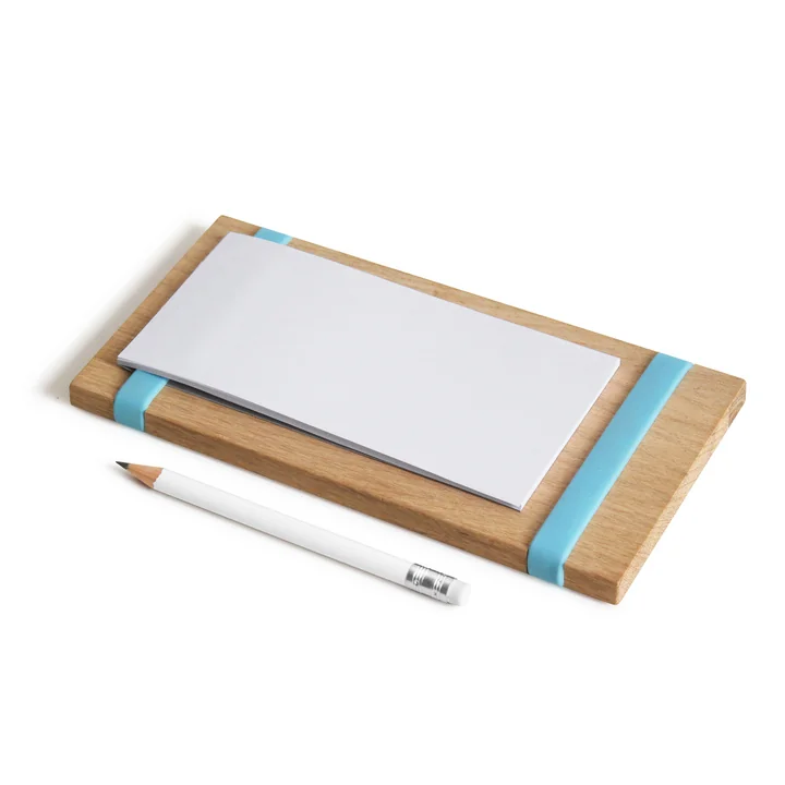 Milk, Eggs, Butter notitieblokhouder van Side by Side in lichtblauw