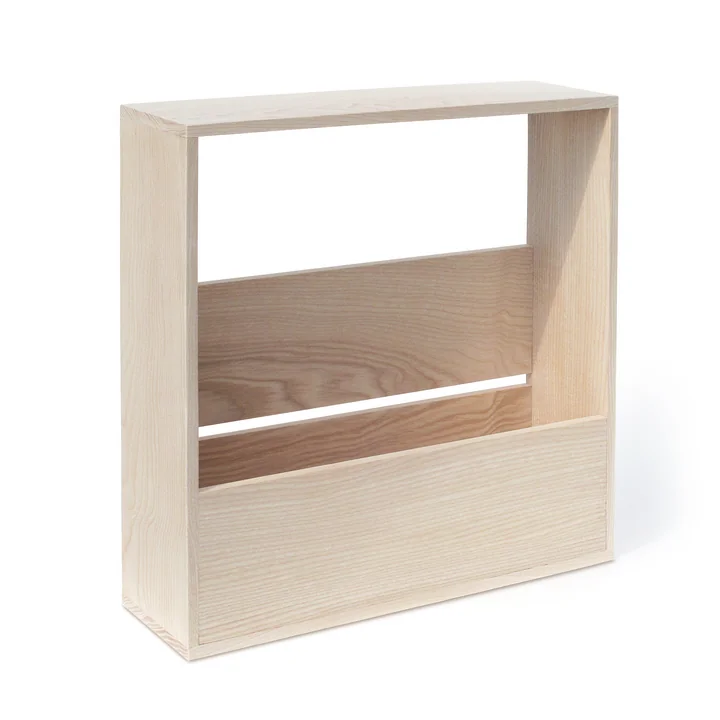 Tijdschriftenbak van Side by Side in essen natuur