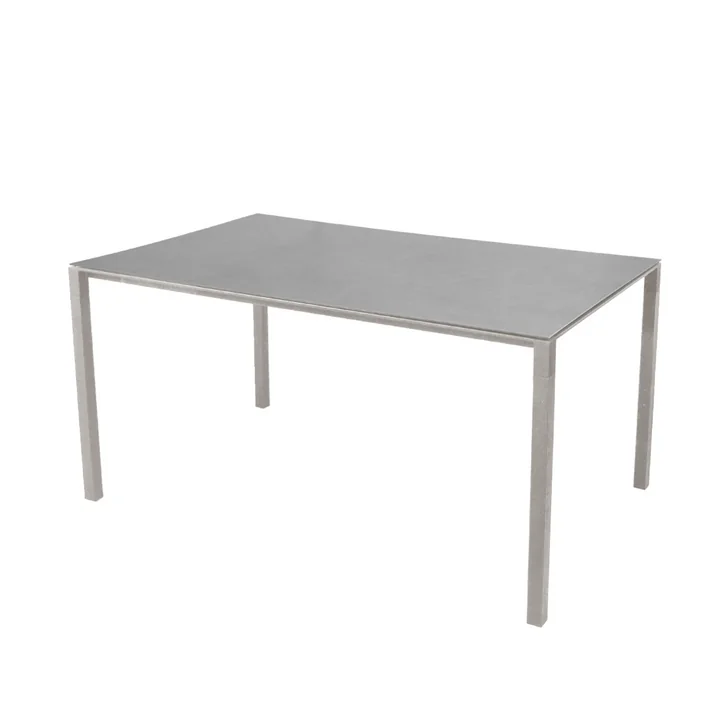 Pure Outdoor Eettafel van Cane-line in de uitvoering taupe / betongrijs