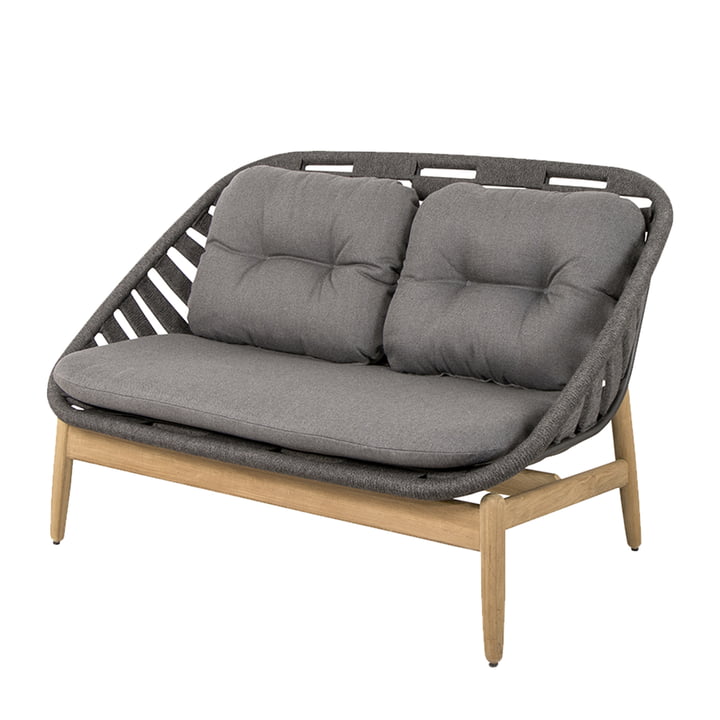 Strington Outdoor Sofa van Cane-line in de uitvoering teak / donkergrijs