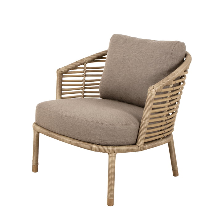 Sense Outdoor Lounge fauteuil van Cane-line in de uitvoering naturel / taupe