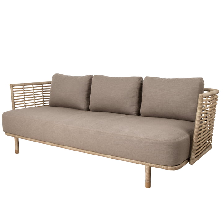 Sense Outdoor Sofa van Cane-line in de kleur naturel / taupe