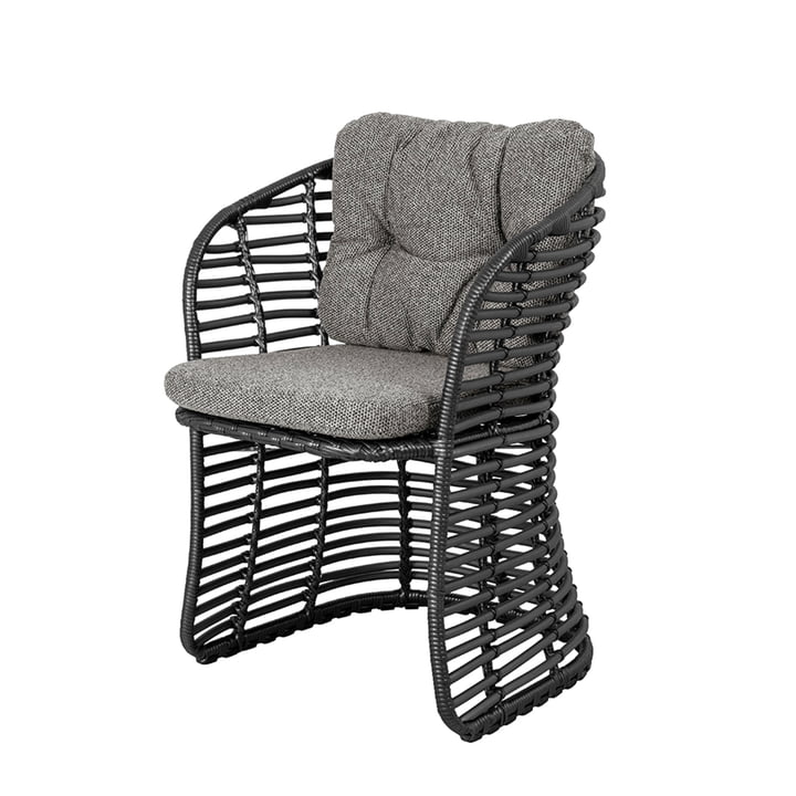 Basket Outdoor Fauteuil van Cane-line in de kleur zwart/grijs