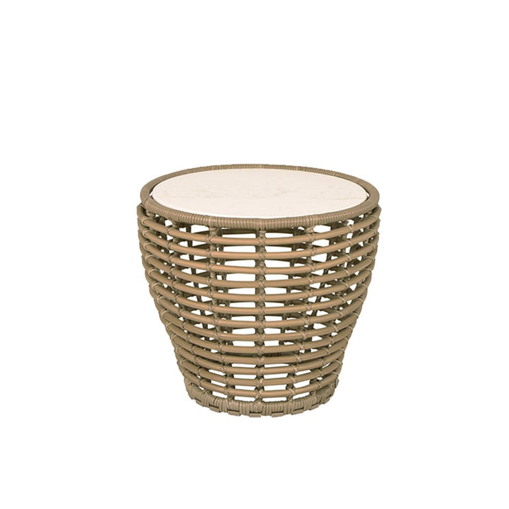 Basket Outdoor Bijzettafel van Cane-line in de uitvoering naturel / wit