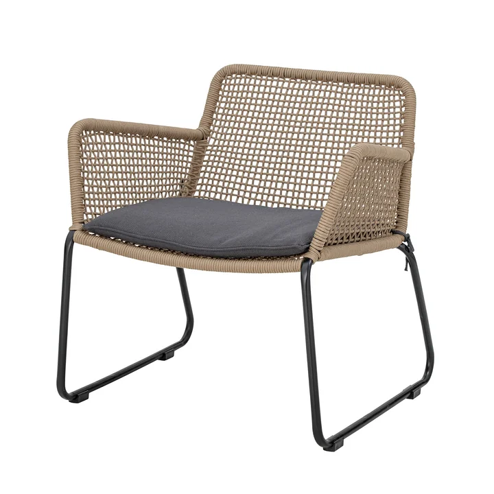 Mundo Outdoor Fauteuil van Bloomingville in zwart/bruin