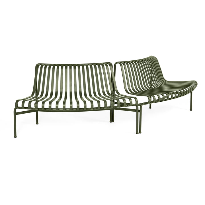Palissade Park Dining Bench Out / Out van Hay in kleur olijf