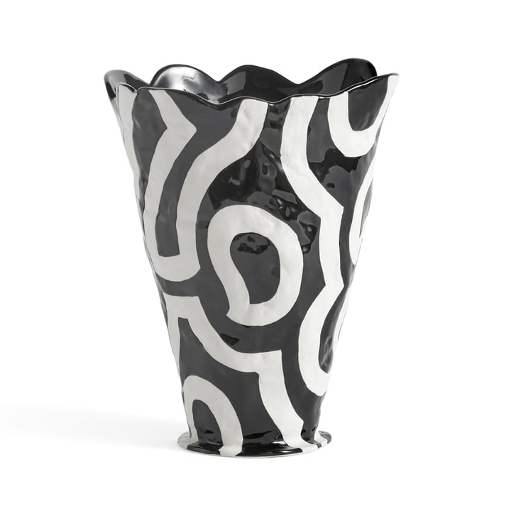 Jessica Hans Shadow Vaas in de kleuren zwart/wit