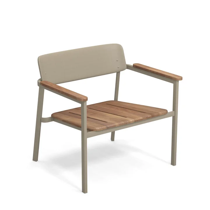 Shine Outdoor Loungestoel van Emu in teak / taupe