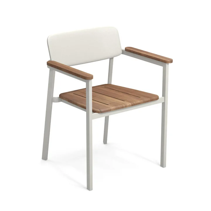 Shine Outdoor Fauteuil van Emu in teak / wit